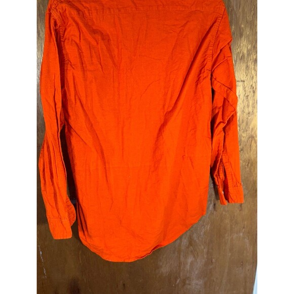 Vintage Big Mac JC‎ Penneys Flannel Collar Button Up Orange USA Medium 15-15.5 - Picture 8 of 9